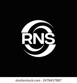 RNS logo. R N S design. White RNS letter. RNS, R N S letter logo design. R N S letter logo design 