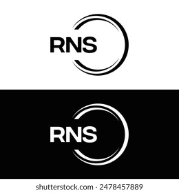 RNS logo. R N S design. White RNS letter. RNS, R N S letter logo design. R N S letter logo design 