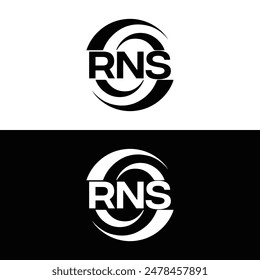 RNS logo. R N S design. White RNS letter. RNS, R N S letter logo design. R N S letter logo design 