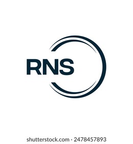 RNS logo. R N S design. White RNS letter. RNS, R N S letter logo design. R N S letter logo design 