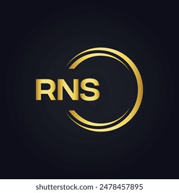 RNS logo. R N S design. White RNS letter. RNS, R N S letter logo design. R N S letter logo design 