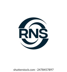 RNS logo. R N S design. White RNS letter. RNS, R N S letter logo design. R N S letter logo design 