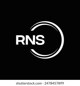 RNS logo. R N S design. White RNS letter. RNS, R N S letter logo design. R N S letter logo design 