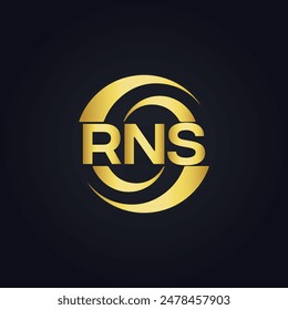 RNS logo. R N S design. White RNS letter. RNS, R N S letter logo design. R N S letter logo design 