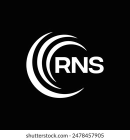 RNS logo. R N S design. White RNS letter. RNS, R N S letter logo design. R N S letter logo design 