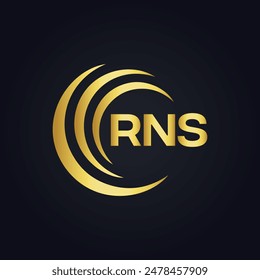 RNS logo. R N S design. White RNS letter. RNS, R N S letter logo design. R N S letter logo design 