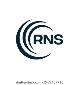 RNS logo. R N S design. White RNS letter. RNS, R N S letter logo design. R N S letter logo design 