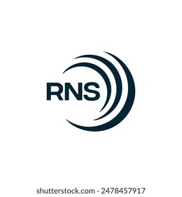 RNS logo. R N S design. White RNS letter. RNS, R N S letter logo design. R N S letter logo design 