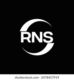 RNS logo. R N S design. White RNS letter. RNS, R N S letter logo design. R N S letter logo design 