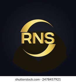 RNS logo. R N S design. White RNS letter. RNS, R N S letter logo design. R N S letter logo design 