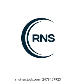 RNS logo. R N S design. White RNS letter. RNS, R N S letter logo design. R N S letter logo design 