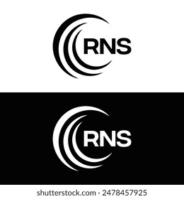 RNS logo. R N S design. White RNS letter. RNS, R N S letter logo design. R N S letter logo design 