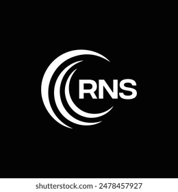 RNS logo. R N S design. White RNS letter. RNS, R N S letter logo design. R N S letter logo design 