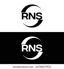 RNS logo. R N S design. White RNS letter. RNS, R N S letter logo design. R N S letter logo design 