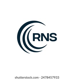 RNS logo. R N S design. White RNS letter. RNS, R N S letter logo design. R N S letter logo design 