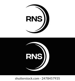 RNS logo. R N S design. White RNS letter. RNS, R N S letter logo design. R N S letter logo design 