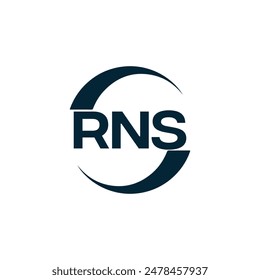 RNS logo. R N S design. White RNS letter. RNS, R N S letter logo design. R N S letter logo design 