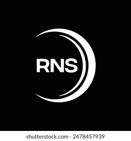 RNS logo. R N S design. White RNS letter. RNS, R N S letter logo design. R N S letter logo design 