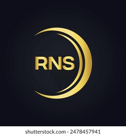 RNS logo. R N S design. White RNS letter. RNS, R N S letter logo design. R N S letter logo design 