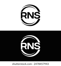 RNS logo. R N S design. White RNS letter. RNS, R N S letter logo design. R N S letter logo design 