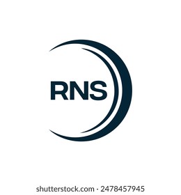 RNS logo. R N S design. White RNS letter. RNS, R N S letter logo design. R N S letter logo design 