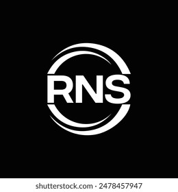 RNS logo. R N S design. White RNS letter. RNS, R N S letter logo design. R N S letter logo design 