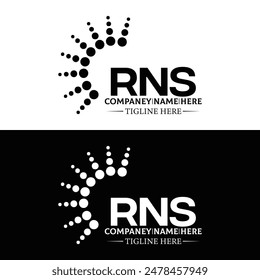 RNS logo. R N S design. White RNS letter. RNS, R N S letter logo design. R N S letter logo design 