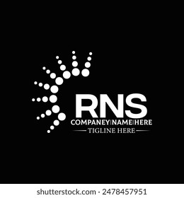 RNS logo. R N S design. White RNS letter. RNS, R N S letter logo design. R N S letter logo design 