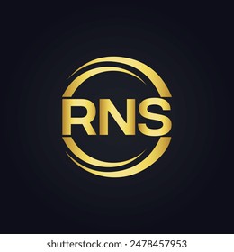 RNS logo. R N S design. White RNS letter. RNS, R N S letter logo design. R N S letter logo design 