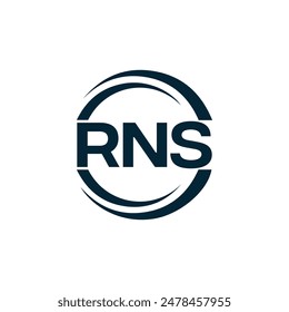 RNS logo. R N S design. White RNS letter. RNS, R N S letter logo design. R N S letter logo design 