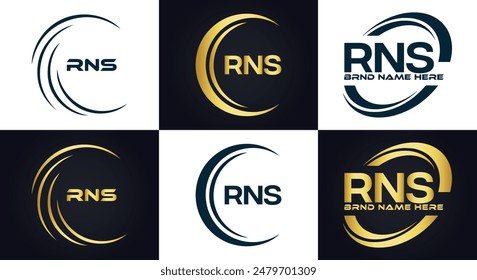 RNS logo. R N S design. White RNS letter. RNS, R N S letter logo design. R N S letter logo design 