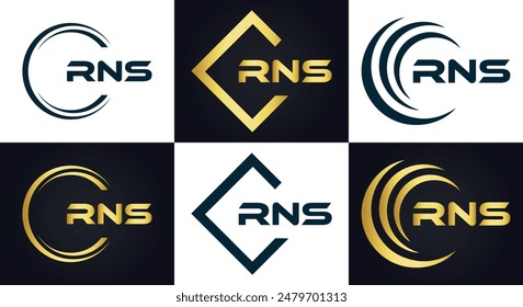 RNS logo. R N S design. White RNS letter. RNS, R N S letter logo design. R N S letter logo design 