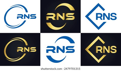 RNS logo. R N S design. White RNS letter. RNS, R N S letter logo design. R N S letter logo design 