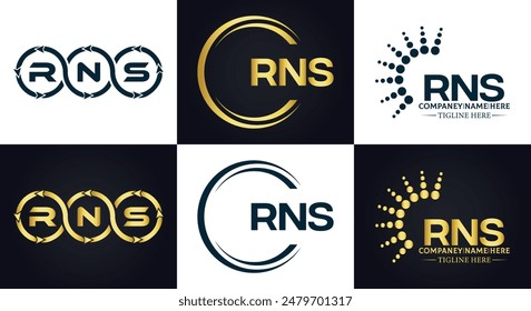 RNS logo. R N S design. White RNS letter. RNS, R N S letter logo design. R N S letter logo design 