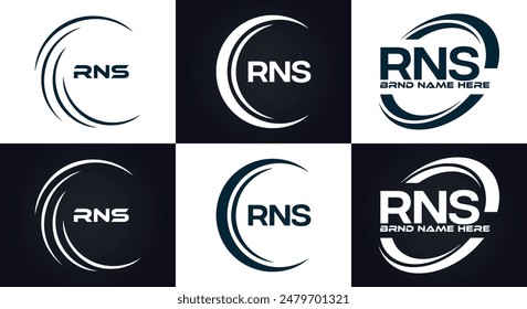 RNS logo. R N S design. White RNS letter. RNS, R N S letter logo design. R N S letter logo design 