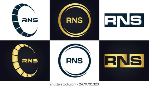 RNS logo. R N S design. White RNS letter. RNS, R N S letter logo design. R N S letter logo design 