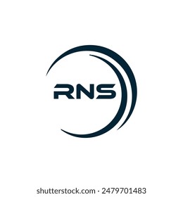 RNS logo. R N S design. White RNS letter. RNS, R N S letter logo design. R N S letter logo design 