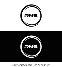 RNS logo. R N S design. White RNS letter. RNS, R N S letter logo design. R N S letter logo design 