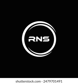 RNS logo. R N S design. White RNS letter. RNS, R N S letter logo design. R N S letter logo design 