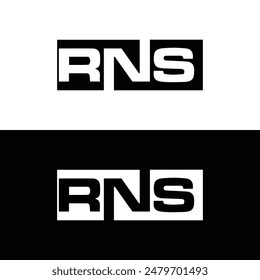 RNS logo. R N S design. White RNS letter. RNS, R N S letter logo design. R N S letter logo design 