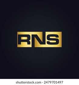 RNS logo. R N S design. White RNS letter. RNS, R N S letter logo design. R N S letter logo design 