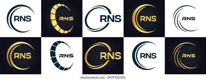 RNS logo. R N S design. White RNS letter. RNS, R N S letter logo design. R N S letter logo design 