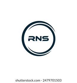 RNS logo. R N S design. White RNS letter. RNS, R N S letter logo design. R N S letter logo design 