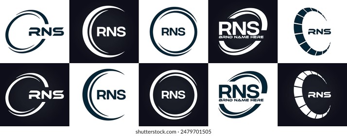 RNS logo. R N S design. White RNS letter. RNS, R N S letter logo design. R N S letter logo design 