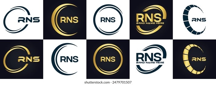 RNS logo. R N S design. White RNS letter. RNS, R N S letter logo design. R N S letter logo design 