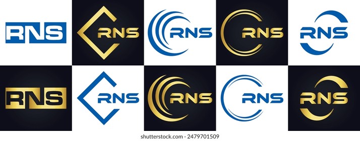 RNS logo. R N S design. White RNS letter. RNS, R N S letter logo design. R N S letter logo design 