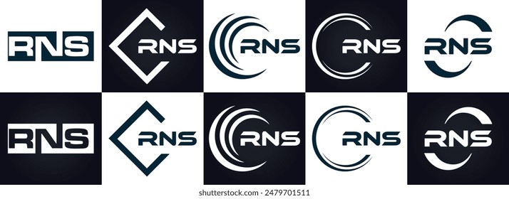 RNS logo. R N S design. White RNS letter. RNS, R N S letter logo design. R N S letter logo design 