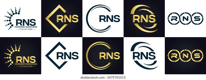 RNS logo. R N S design. White RNS letter. RNS, R N S letter logo design. R N S letter logo design 