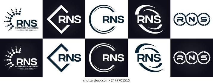 RNS logo. R N S design. White RNS letter. RNS, R N S letter logo design. R N S letter logo design 