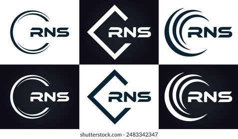 RNS logo. R N S design. White RNS letter. RNS, R N S letter logo design. R N S letter logo design 